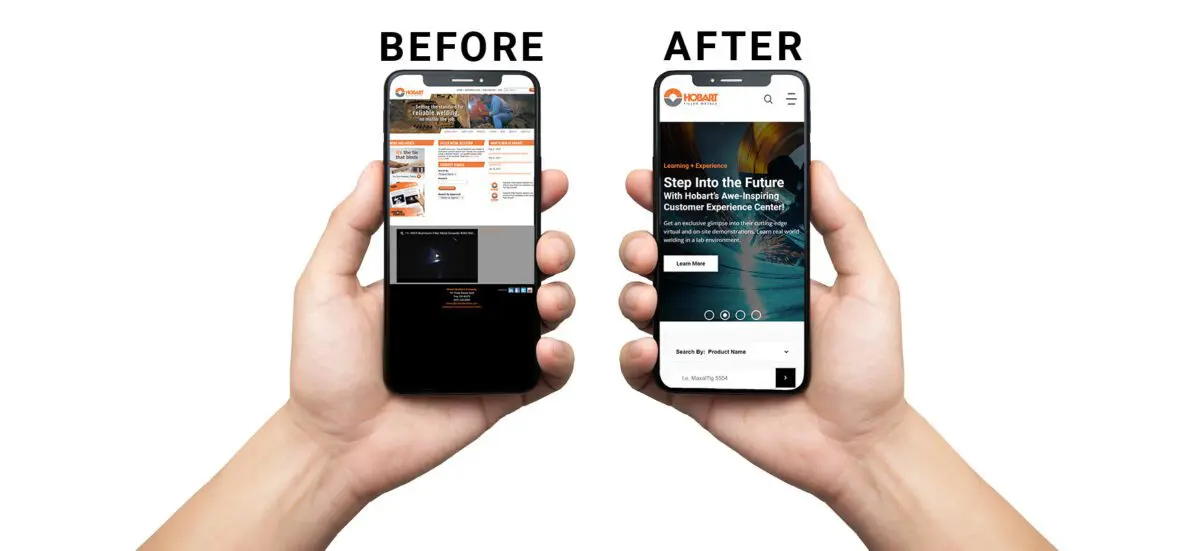 Hobart  Brothers Site Before and After