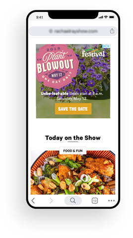 iPhone with Festival Foods website