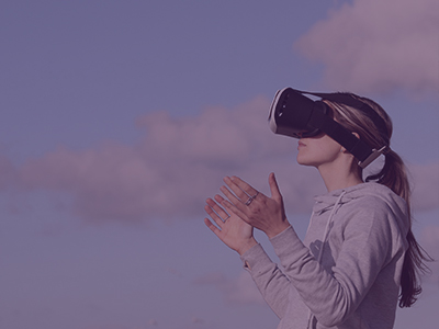 woman with vr headset
