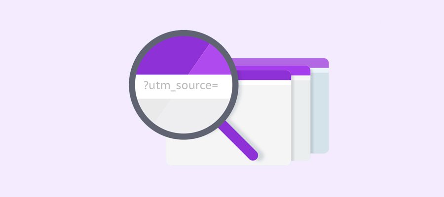 A magnifying glass inspecting UTM tracking parameters.
