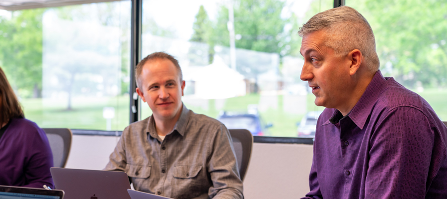 Bill and David talking