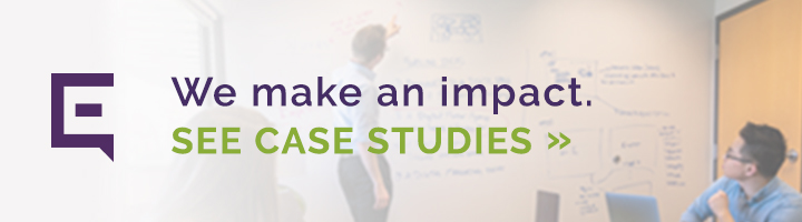 Banner stating: We make an impact. See case studies.