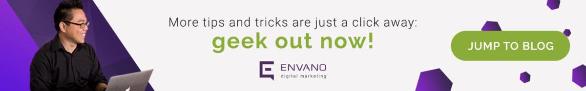 Desktop banner example from the Envano digital marketing blog. 